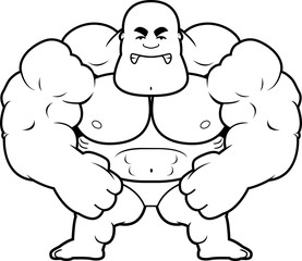 Cartoon Bodybuilder Mad