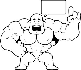 Cartoon Bodybuilder Talking