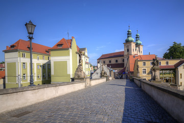 Fototapeta na wymiar Historic stone Gothic bridge. Klodzko, Poland.