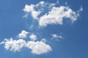 Blue sky background with clouds