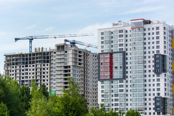 Construction of the large block of flats