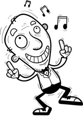Cartoon Senior Groom Dancing