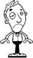 Fototapeta premium Sad Cartoon Groom