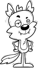 Confident Cartoon Male Wolf