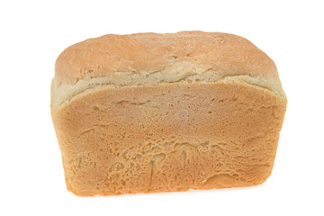 loaf of white bread on white background