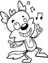 Cartoon Male Wolf Dancing