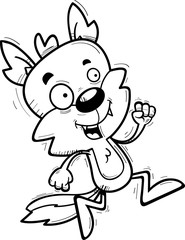 Fototapeta premium Cartoon Male Wolf Running