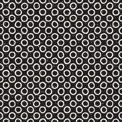 Fototapeta na wymiar Hand drawn style ethnic seamless pattern. Abstract grungy geometric background in black and white.