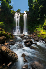Tad Nguang waterfall, the famous waterfall in Pakse, Laos