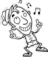 Cartoon Xmas Elf Dancing