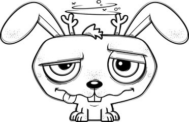 Intoxicated Little Cartoon Jackalope