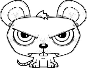 Mad Little Cartoon Mouse