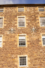View of New Lanark Heritage Site, Lanarkshire in Scotland, United Kingdom