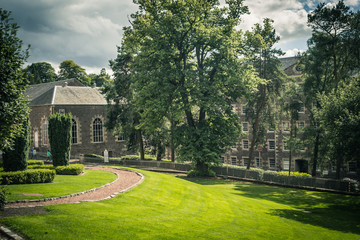 Fototapeta na wymiar View of New Lanark Heritage Site, Lanarkshire in Scotland, United Kingdom