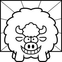 Happy Cartoon Buffalo