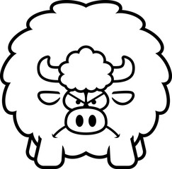Angry Cartoon Buffalo