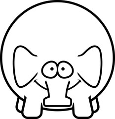 Happy Cartoon Elephant