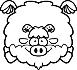 Flying Cartoon Goat