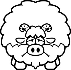 Sad Cartoon Goat