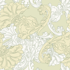 Elegance seamless leaves pattern