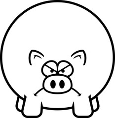 Angry Cartoon Pig