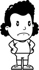 Obraz premium Cartoon Girl Angry