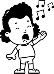 Cartoon Girl Singing