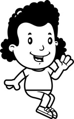 Cartoon Girl Sitting
