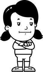 Cartoon Girl Bored