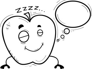 Cartoon Apple Dreaming