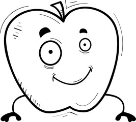 Cartoon Apple Smiling