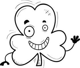 Cartoon Clover Waving