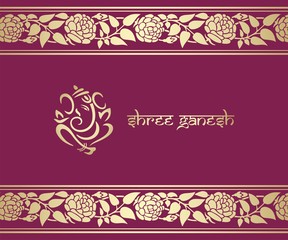 Ganesha, wedding card, royal Rajasthan, India