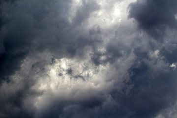 cloudy gray sky before the storm