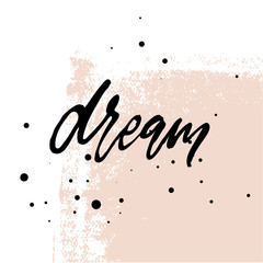 Dream lettering calligraphy style