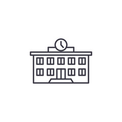 Educational institution linear icon concept. Educational institution line vector sign, symbol, illustration.