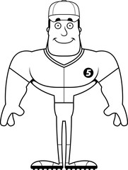 Cartoon Smiling Baseball Player