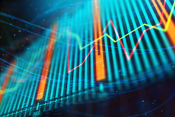 Glowing blue forex background