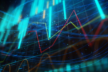 Creative blue forex backdrop