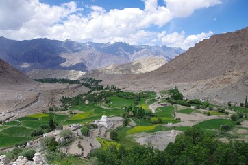 Fototapeta na wymiar Landscape in Likir monastery in Ladakh, India