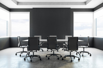 Modern conference room with copyspace