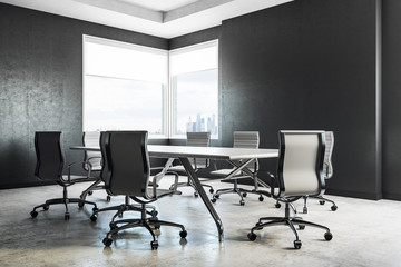 Modern meeting room with copyspace