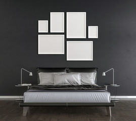 Blank wall in bedroom
