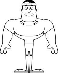 Fototapeta na wymiar Cartoon Smiling Fitness Man