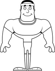 Fototapeta na wymiar Cartoon Smiling Fitness Man