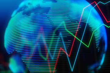 Global business and stock market concept
