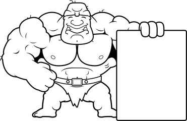 Cartoon Ogre Sign