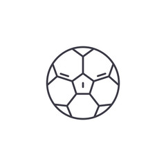 Football linear icon concept. Football line vector sign, symbol, illustration.