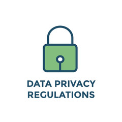 Privacy Policy graphic used for Header banner or web page w the icon symbol