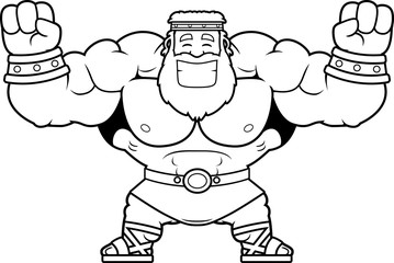 Cartoon Zeus Celebrating